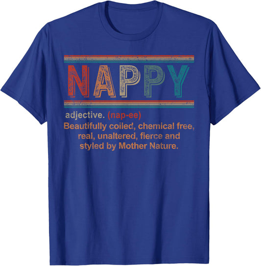Nappy Definition Pro Black Girl Magic Natural Curly Hair T-Shirt - T-Shirt | Royal