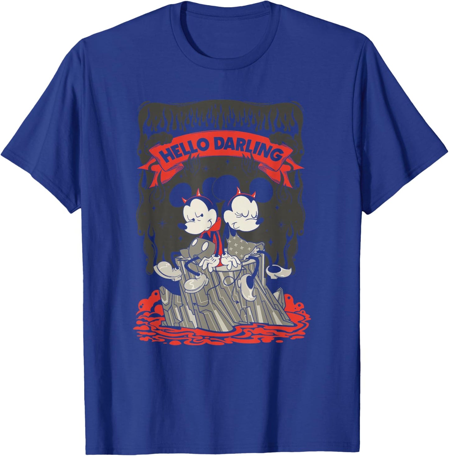 Disney Mickey And Friends Halloween Mickey Hello Darling T-Shirt - T-Shirt | Royal