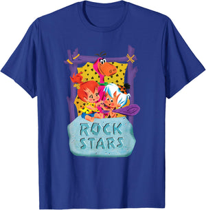 The Flintstones Pebbles and Bam Bam Rock Stars T-Shirt - T-Shirt | Royal