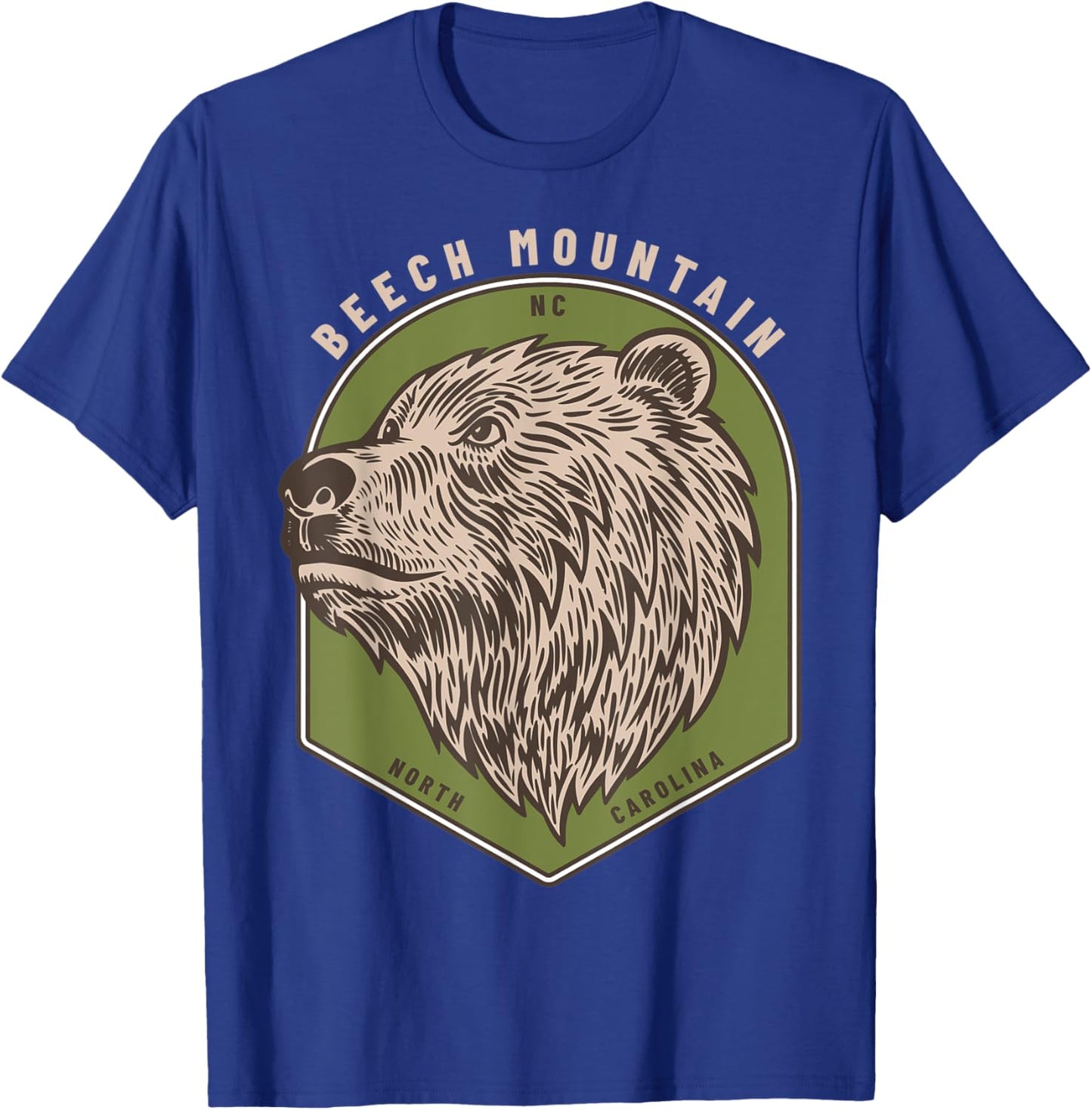 Beech Mountain, North Carolina Bears Blue Ridge Bear T-Shirt - T-Shirt | Royal