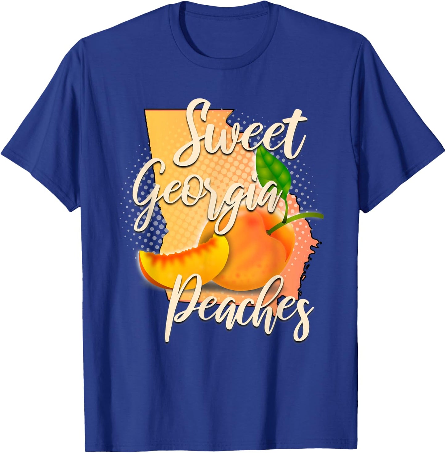 Sweet Georgia Peaches Shirt State Of Georgia Gift T-Shirt - T-Shirt | Royal