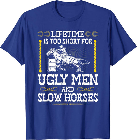 Funny Barrel Racing Cowgirl Quote Rodeo Horse Barrel Racer T-Shirt - T-Shirt | Royal