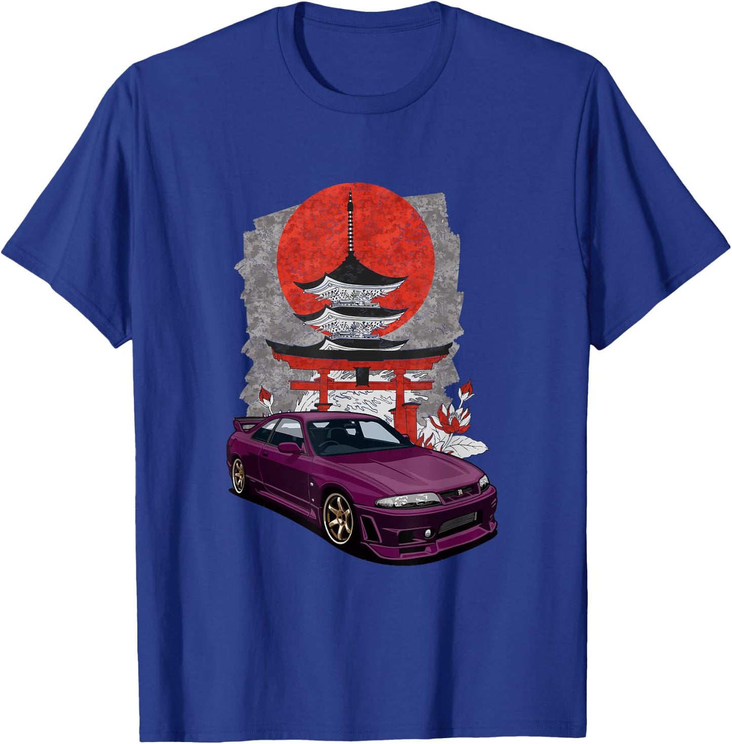 JDM Skyline R33 Car Tuning Japan Shinto Shrine Drift T-Shirt - T-Shirt | Royal