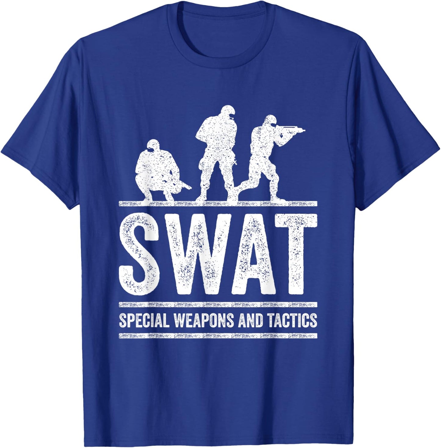 Retro SWAT Team Police Sheriff for Off Duty Cops Law T-Shirt - T-Shirt | Royal