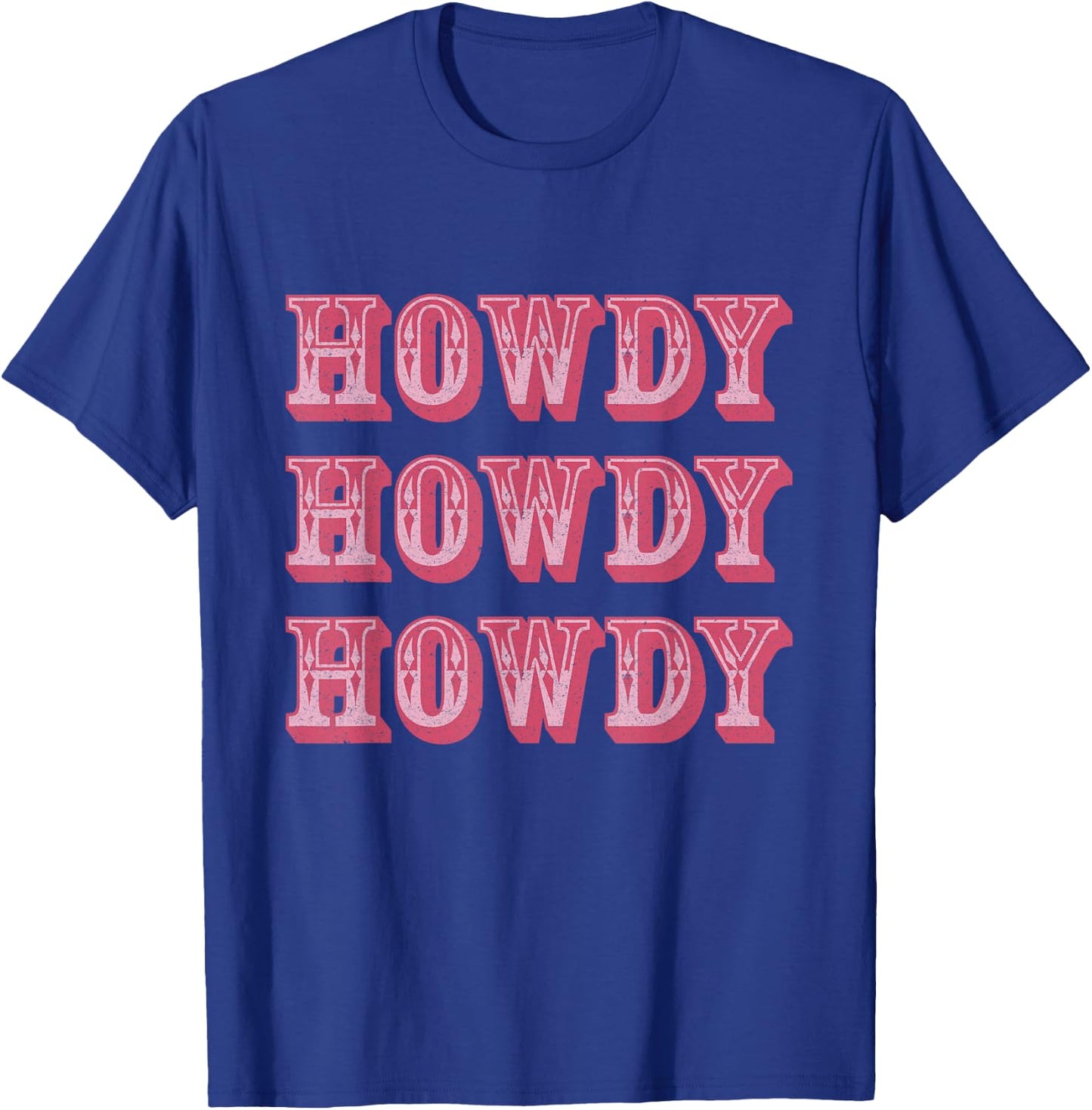 Howdy Cowgirl Retro Vintage Country Western Yeehaw Cowgirl T-Shirt - T-Shirt | Royal