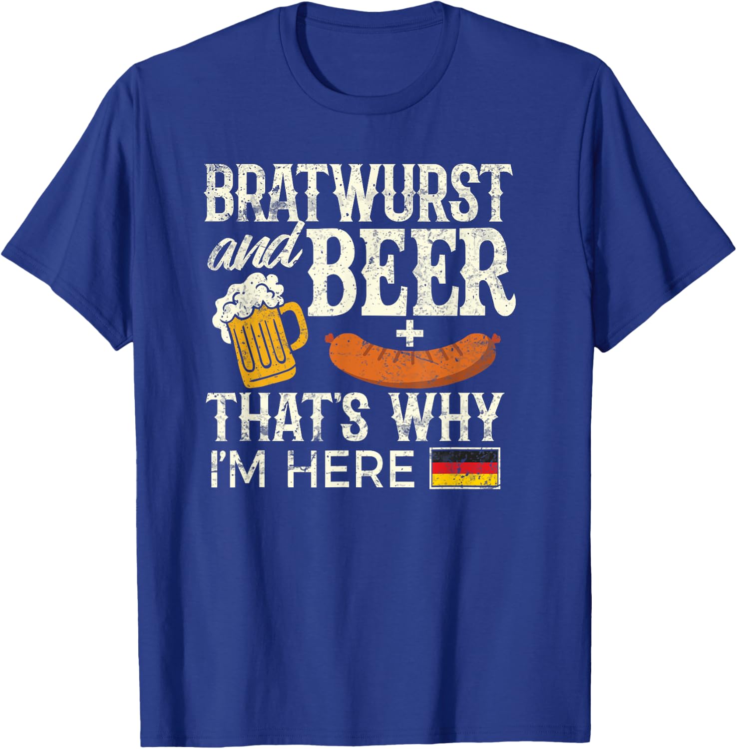 Funny Oktoberfest Shirt German Bratwurst Beer Men Women T-Shirt - T-Shirt | Royal