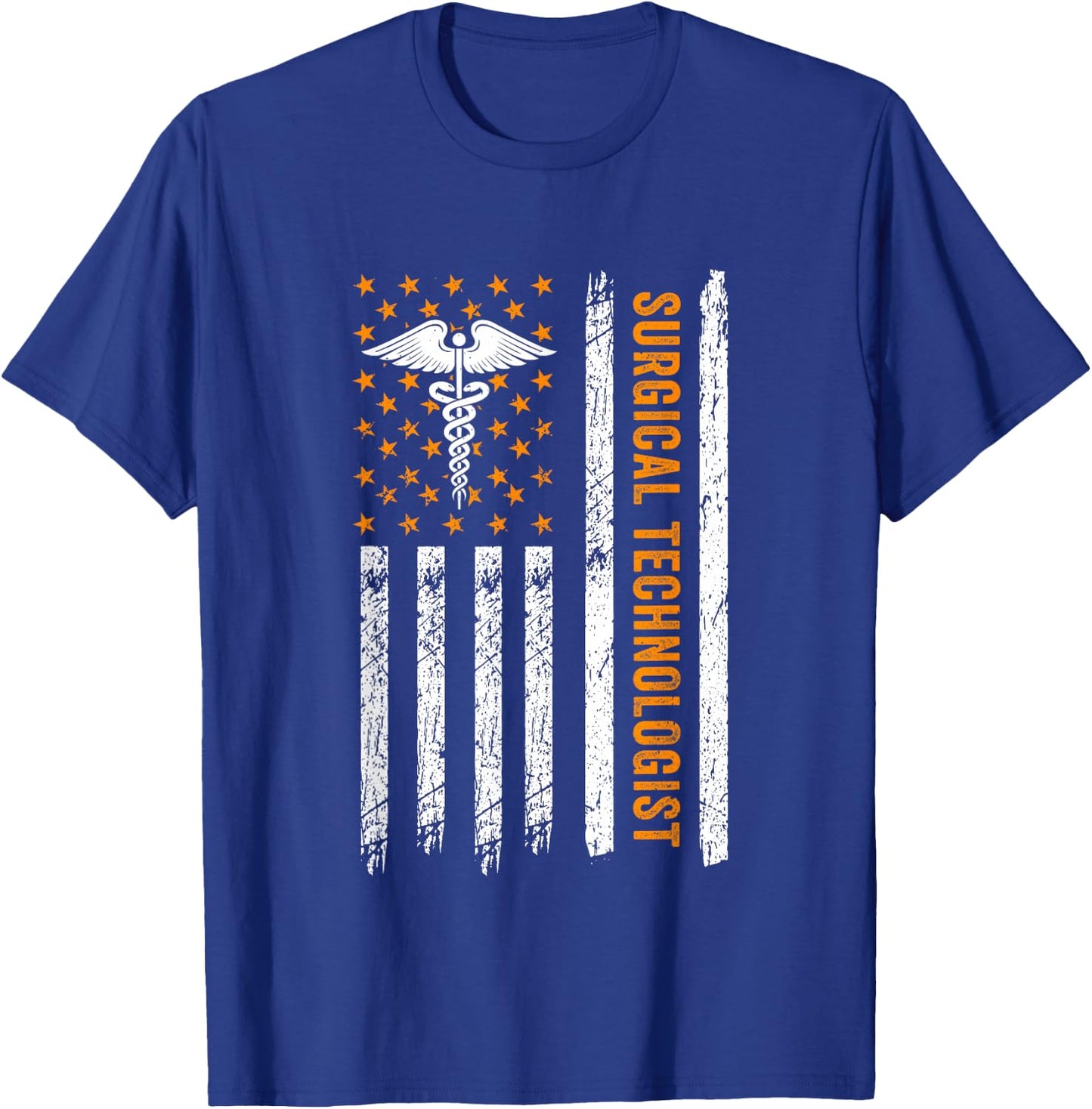 Surgical Technologist Flag Healthcare OR Scrub Tech Week T-Shirt - T-Shirt | Royal