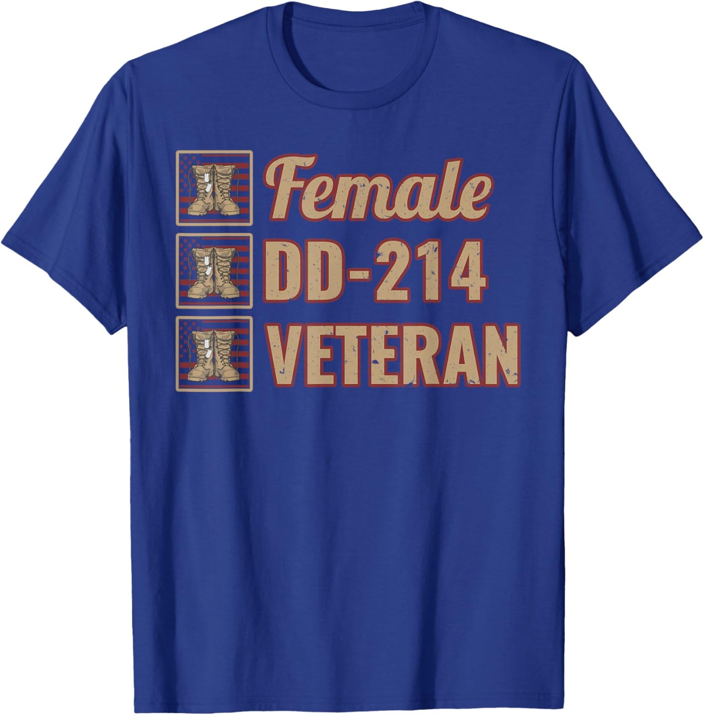 Female Dd-214 Veteran T-Shirt - T-Shirt | Royal