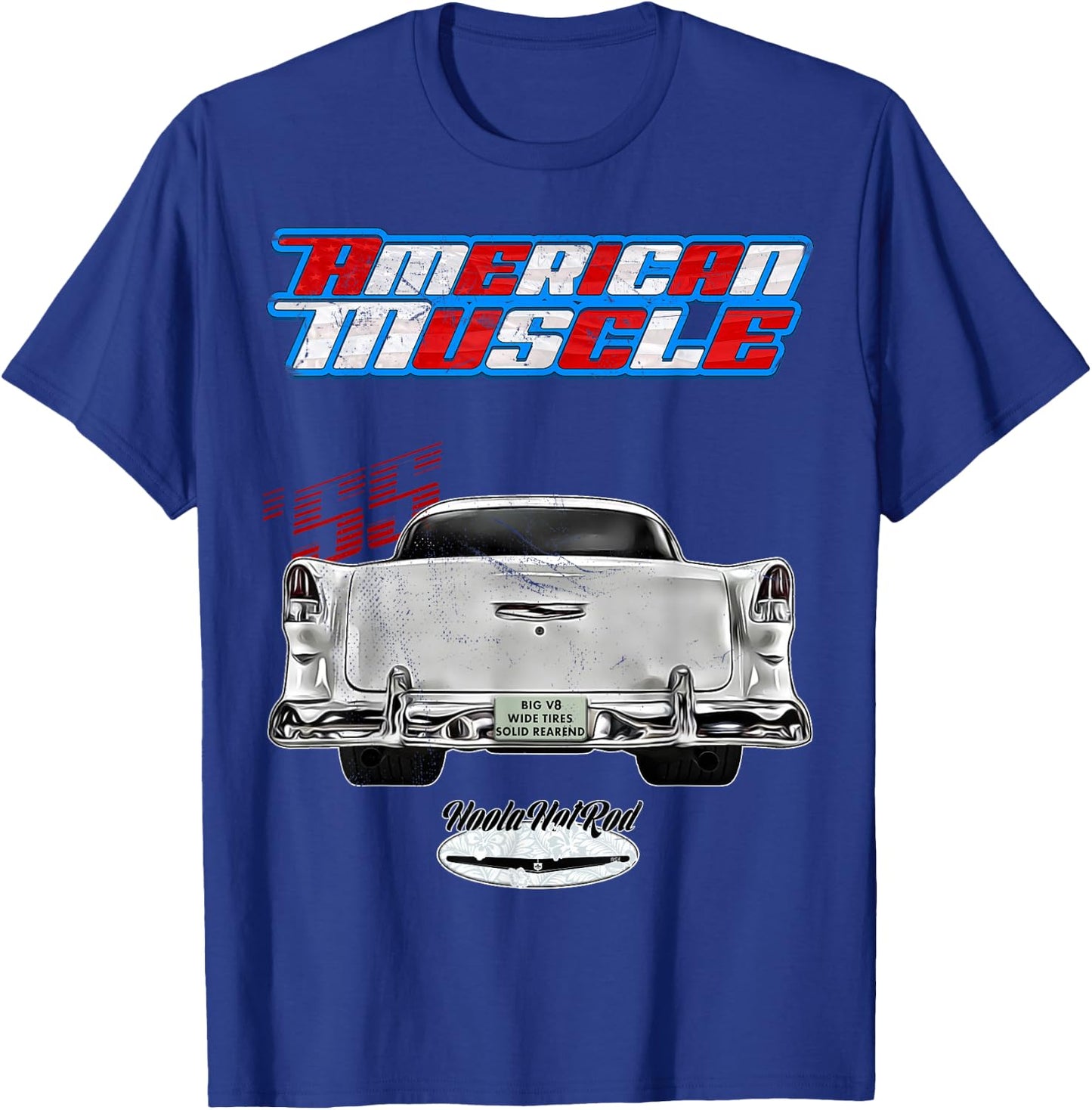 Rockabilly, 1955, Fifties, Bel Air, Belair, Tailfins, Pro Touring T-Shirt - T-Shirt | Royal