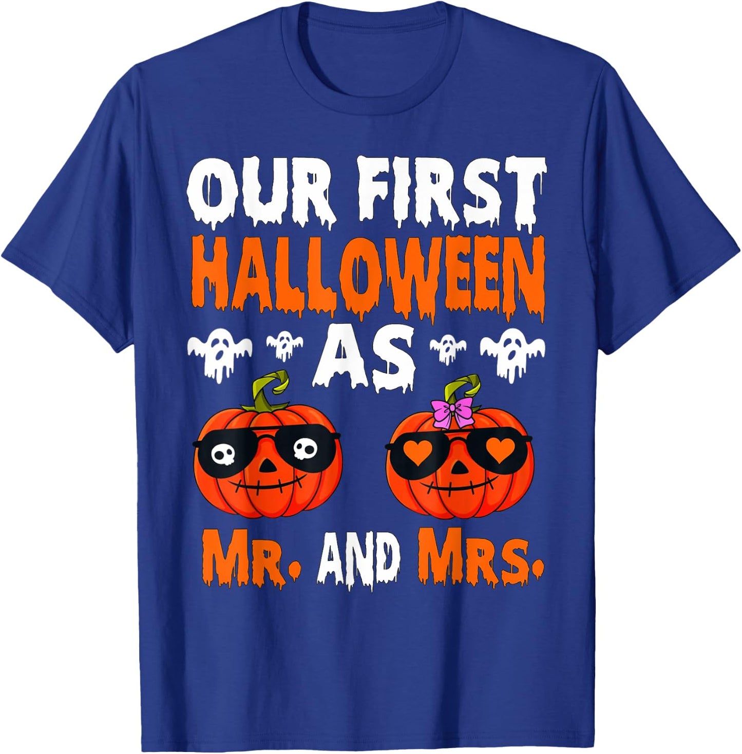 Our First Halloween As Mr. And Mrs. Married Couple Costume T-Shirt - T-Shirt | Royal