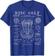 Disc Golf Frolf Frisbee Basket Vintage Patent Drawing Print T-Shirt - T-Shirt | Royal