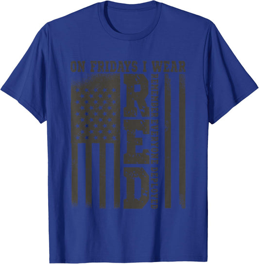 Fridays I wear USA and support American troops T-Shirt - T-Shirt | Royal