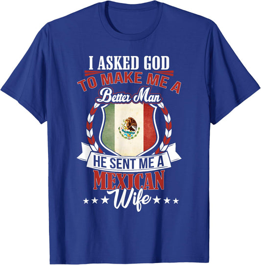 I Love my Mexican Wife Anniversary for Husband T-Shirt - T-Shirt | Royal