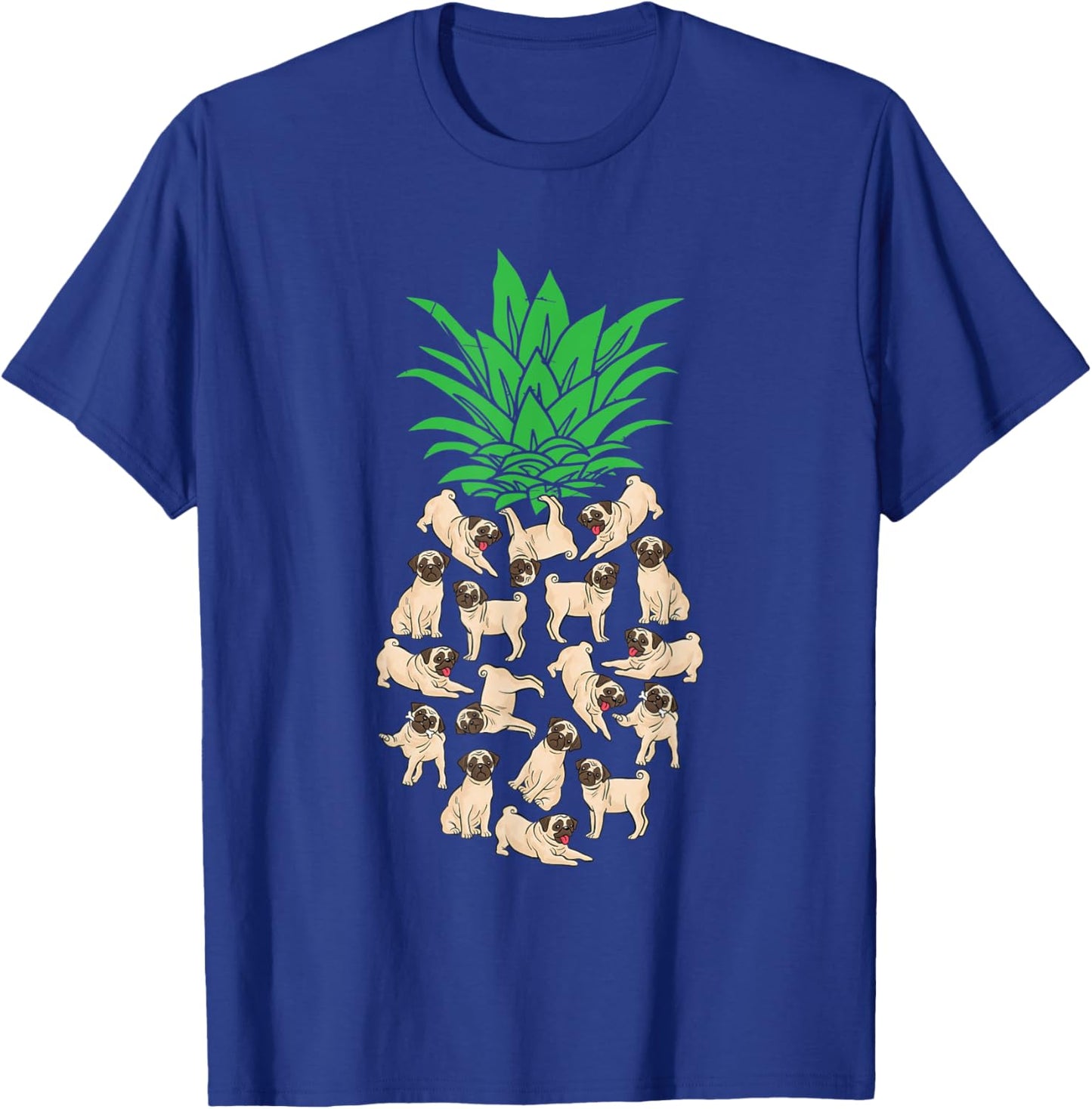 Pineapple Pug T-Shirt - T-Shirt | Royal