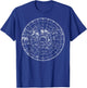 Vintage Diagram Star Chart Map Night Sky Blueprint Space T-Shirt - T-Shirt | Royal