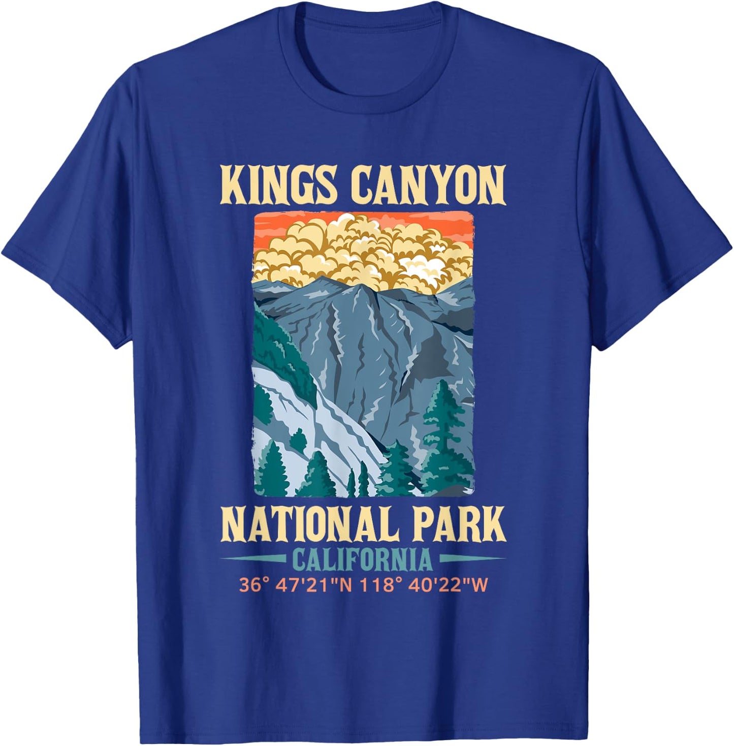 Kings Canyon US National Park California USA Parks Lover T-Shirt - T-Shirt | Royal