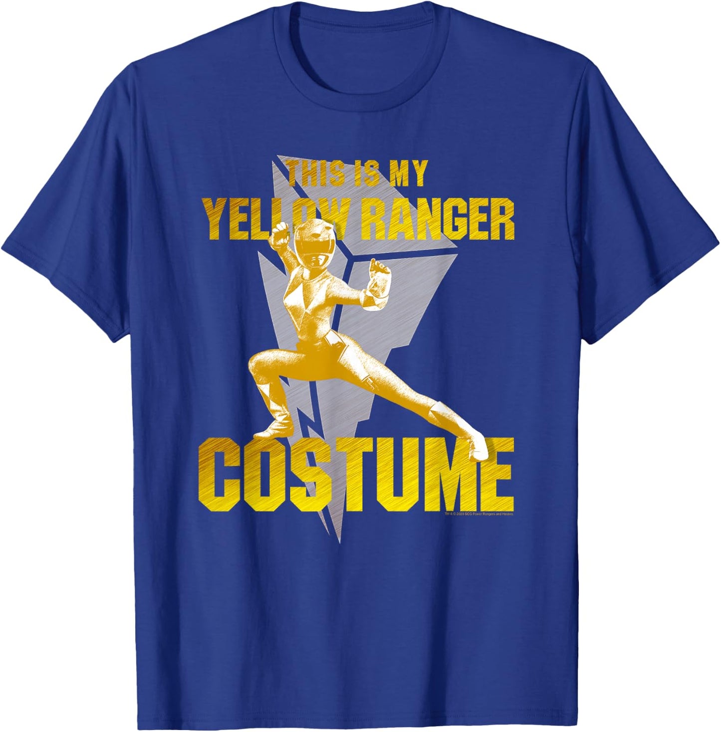 Power Rangers This is My Yellow Ranger Costume Battle Pose T-Shirt - T-Shirt | Royal