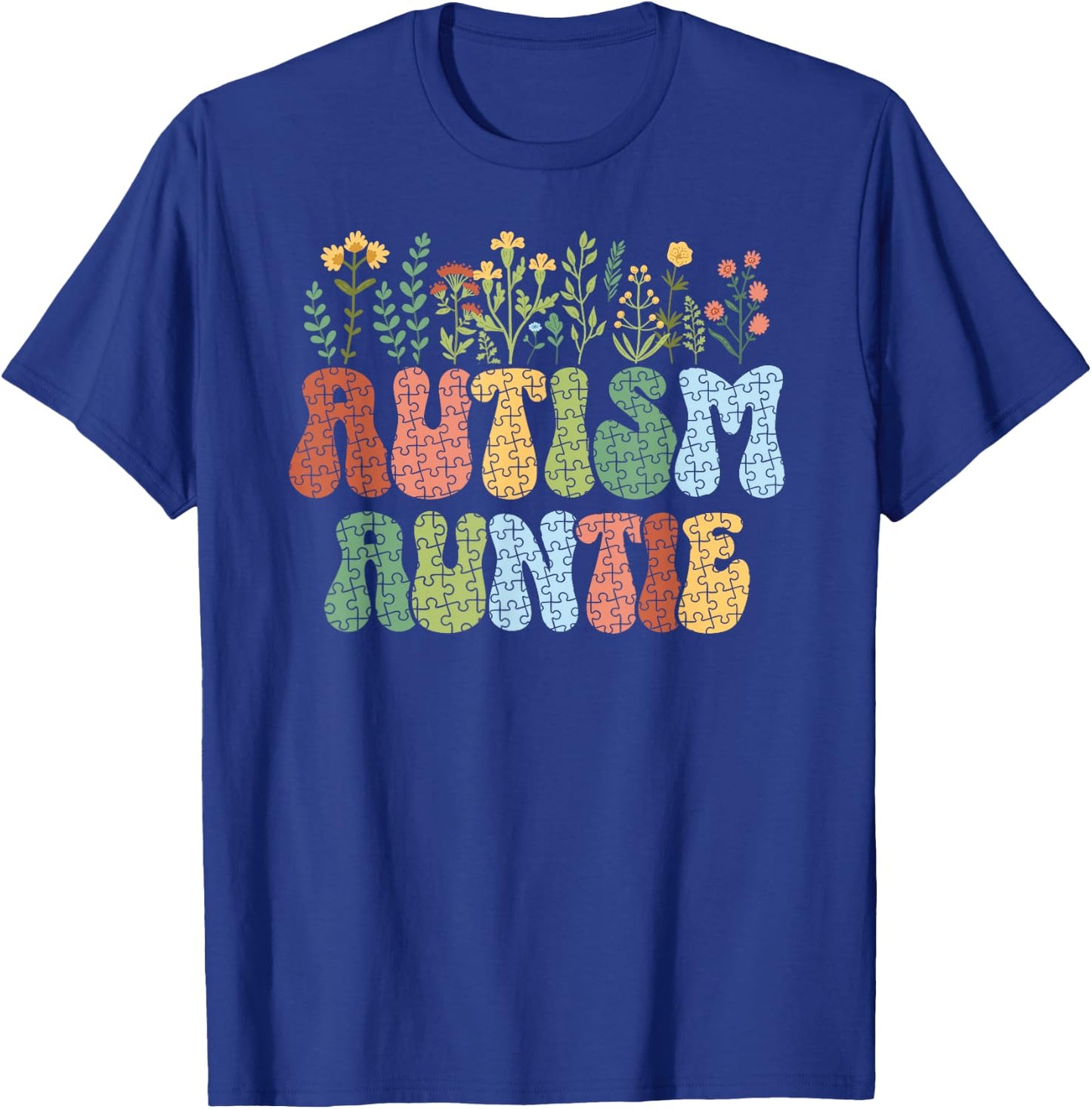 Autism Auntie Proud Autism Aunt Autism Awareness For Aunt T-Shirt - T-Shirt | Royal