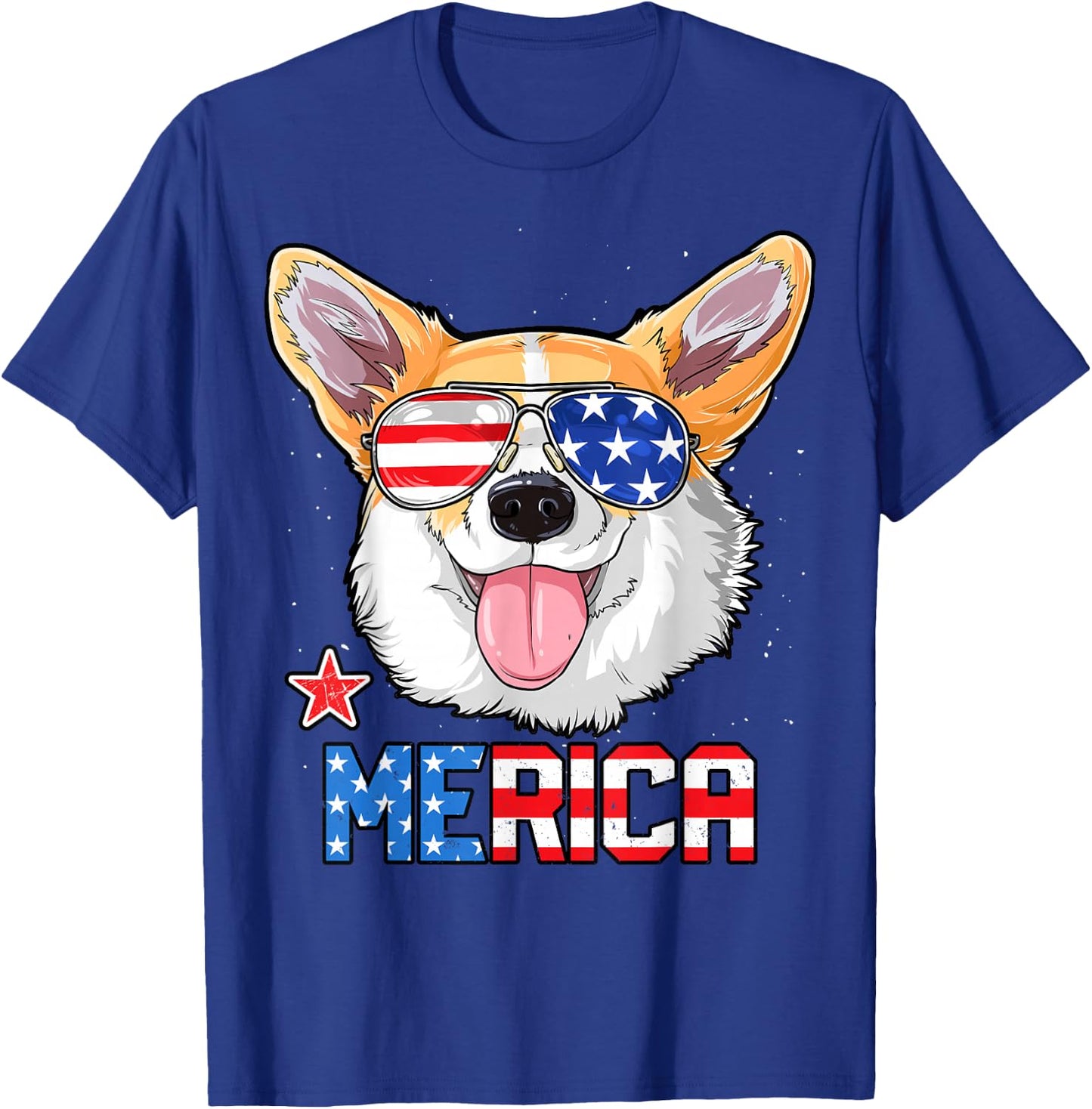 Corgi Merica 4th of July T Shirt Kids Boys Girls Dog Puppy T-Shirt - T-Shirt | Royal