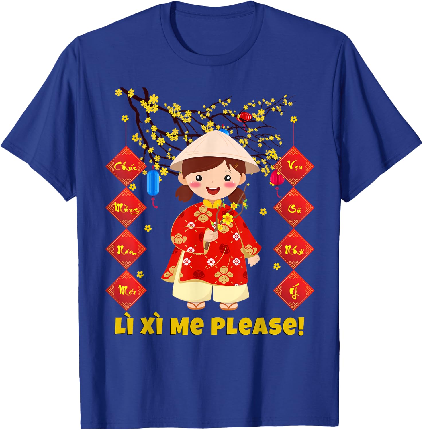 Li Xi Me Please - Chuc Mung Nam Moi 2022 Girls Toddler Kids T-Shirt - T-Shirt | Royal