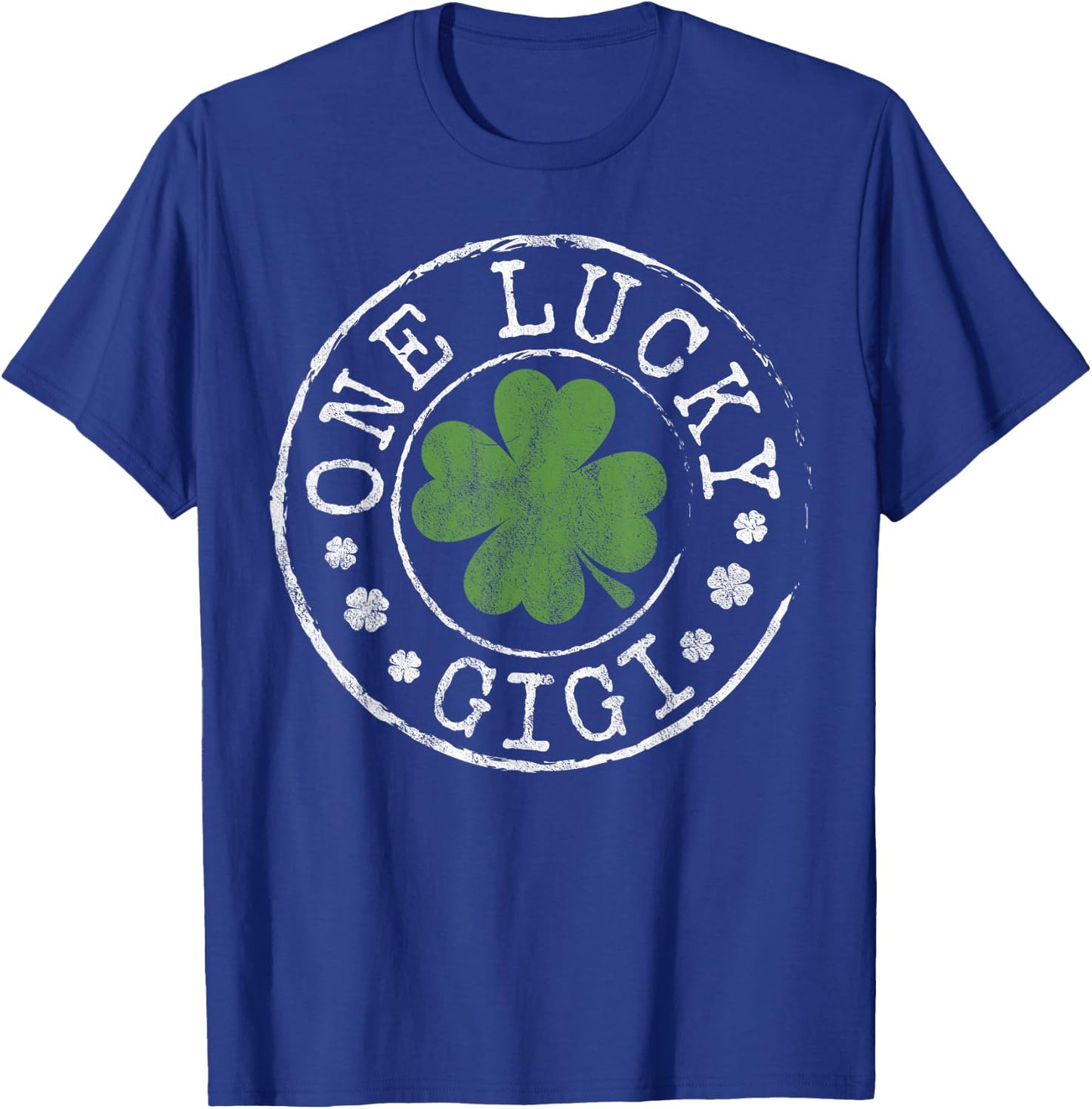 One Lucky Gigi Fun Irish Shamrocks Grandma St Patrick's Day T-Shirt - T-Shirt | Royal
