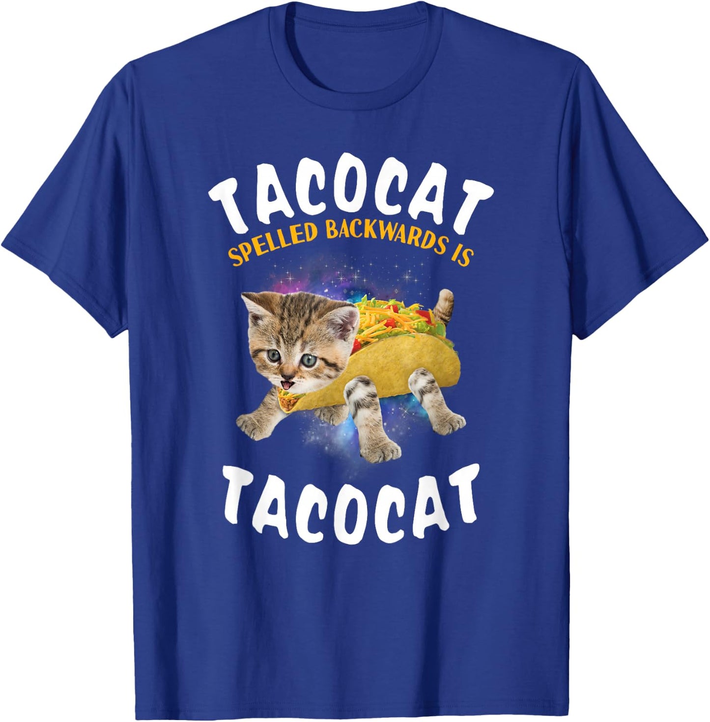 Tacocat Spelled Backward is Tacocat Cat and Taco Lover T-Shirt - T-Shirt | Royal