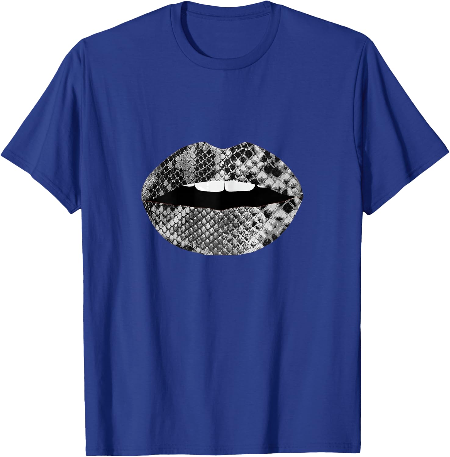 Snakeskin Lips Snakes Print Kiss Mouth T-Shirt - T-Shirt | Royal