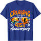 Vintage Cruising Into 41st Anniversary Cruise Sunset Couple T-Shirt - T-Shirt | Royal