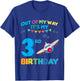Out of my way it's my 3rd birthday aviation airplane T-Shirt - T-Shirt | Royal