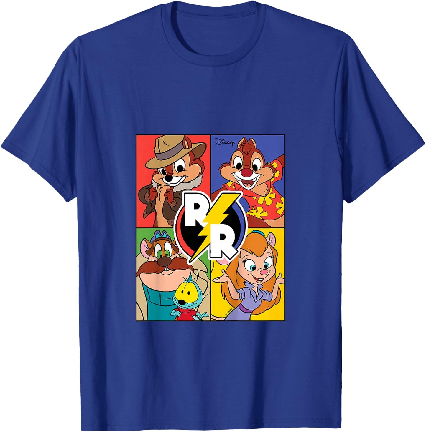 Kids Chip 'N Dale Rescue - Rescue Rangers Grid T-Shirt - T-Shirt | Royal