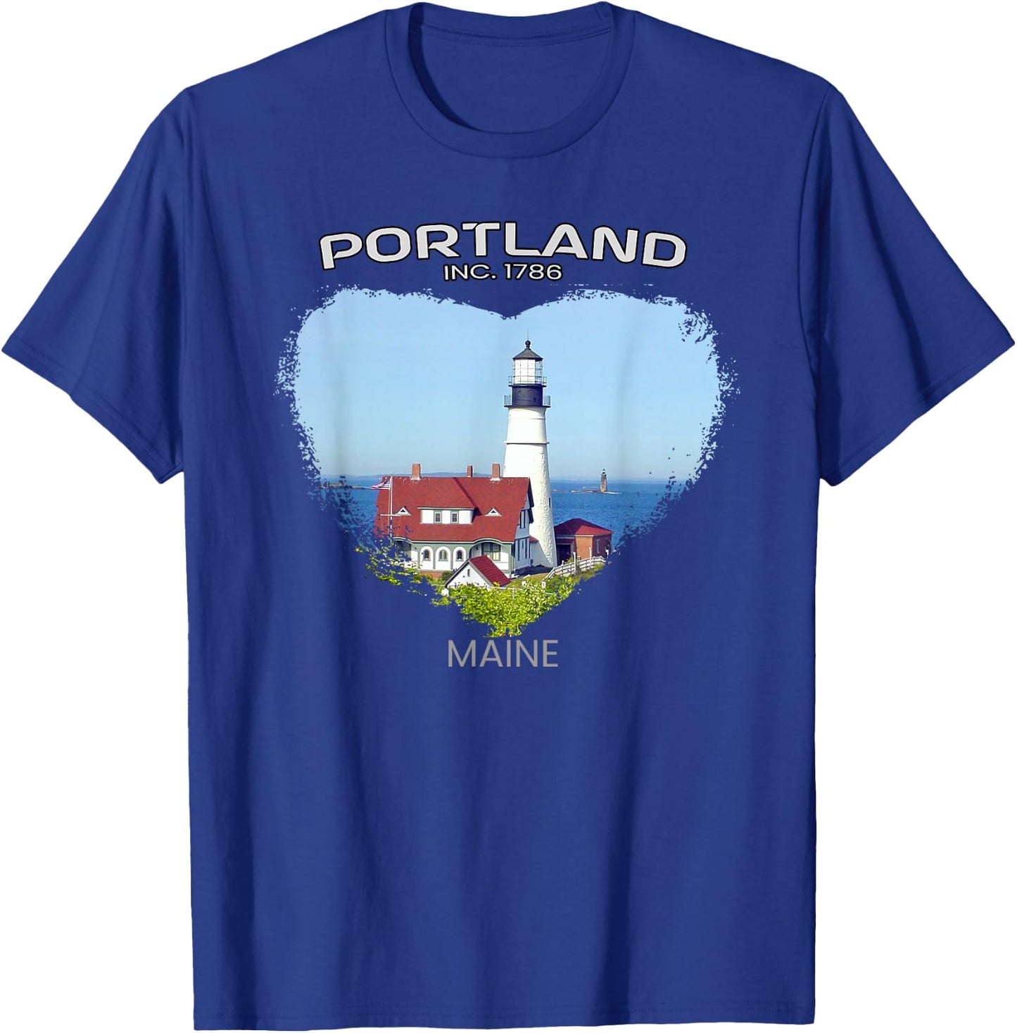 Portland ME MAINE Portland Head Light - Fort Williams Park T-Shirt - T-Shirt | Royal