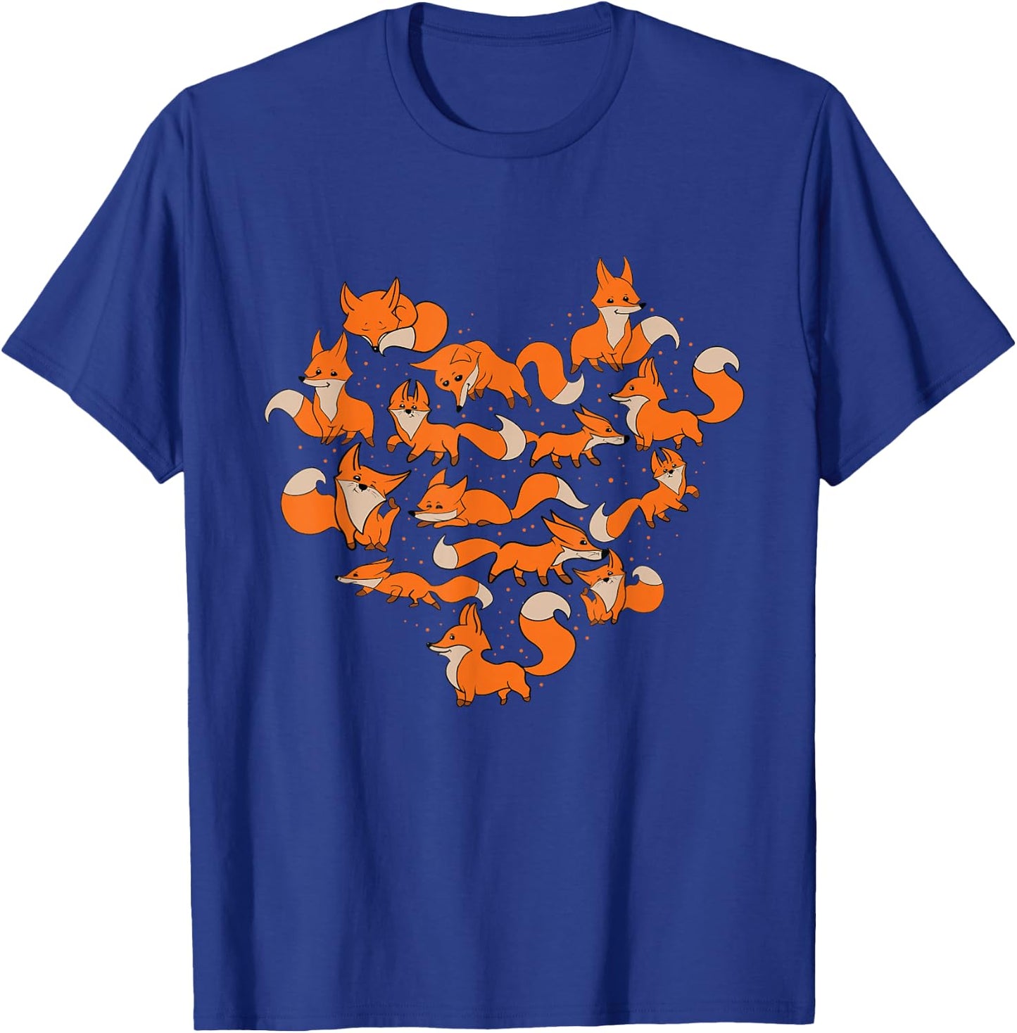 Heart Foxes - Wildlife Animal Lover Fox Zookeeper T-Shirt - T-Shirt | Royal