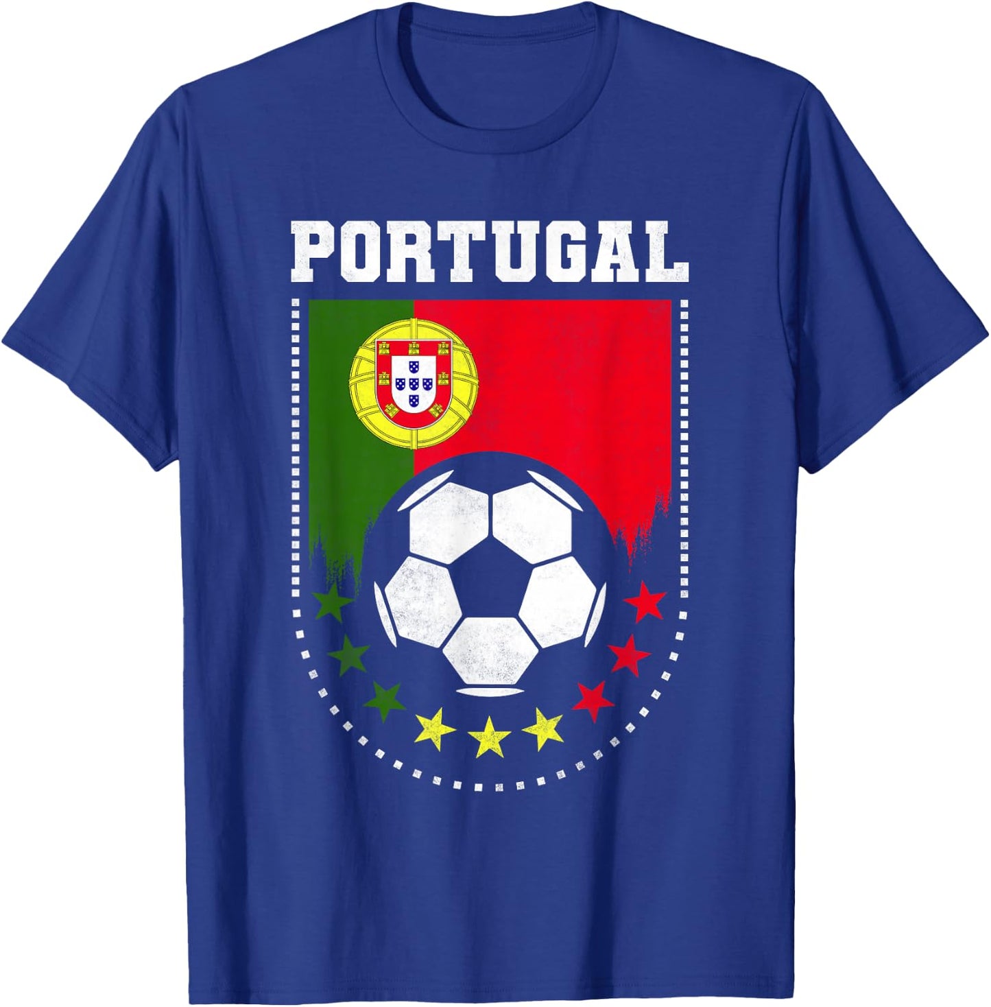 Portugal Flag Soccer Fan T-Shirt - T-Shirt | Royal