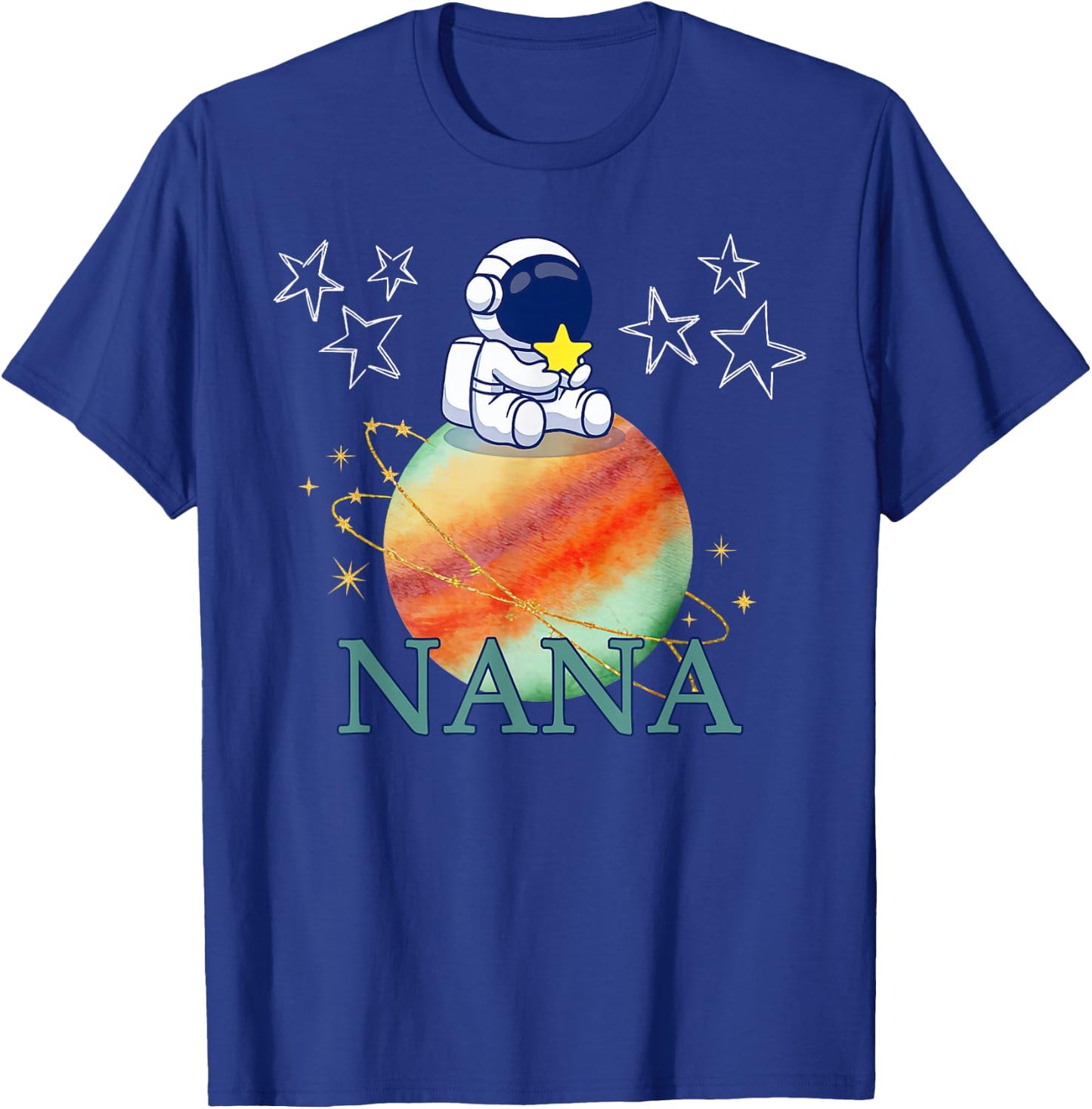 Nana Outer Space Astronaut Birthday Family Mathcing T-Shirt - T-Shirt | Royal