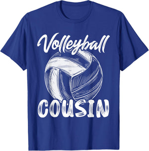 Volleyball Cousin Family Matching Volleyball Players T-Shirt - T-Shirt | Royal