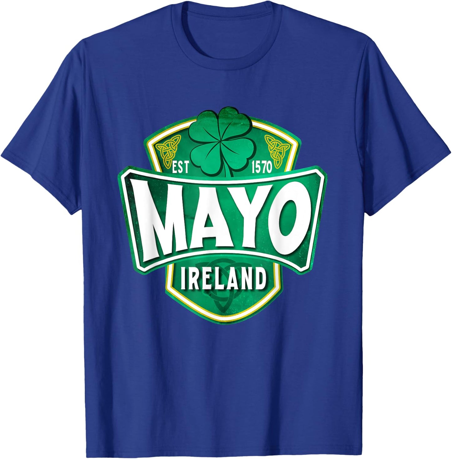 County Mayo Ireland Irish Gaelic Football Hurling Badge T-Shirt - T-Shirt | Royal