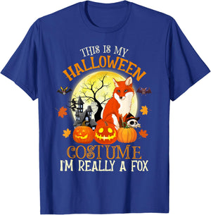 This Is My Halloween Costume I'm Really A Fox Funny Fox T-Shirt - T-Shirt | Royal