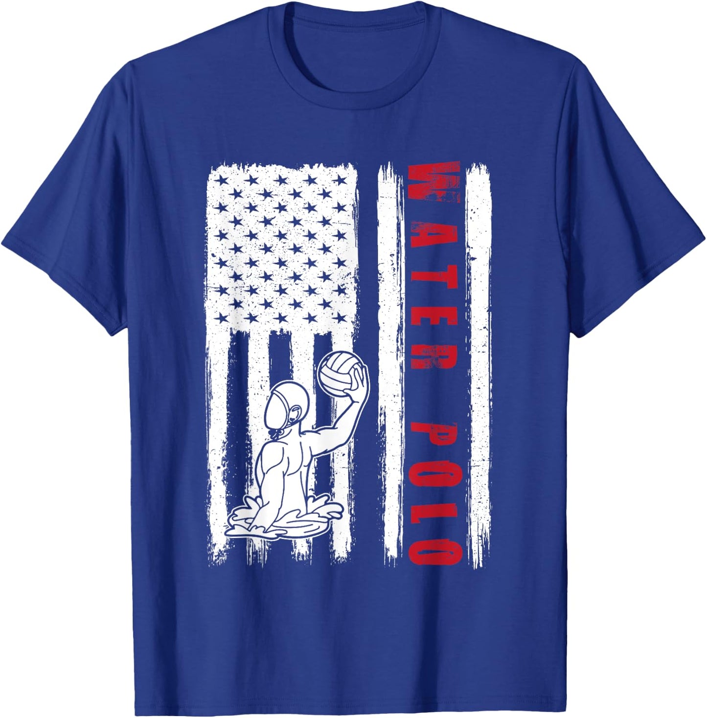 Water polo USA team American flag US Water polo men women T-Shirt - T-Shirt | Royal