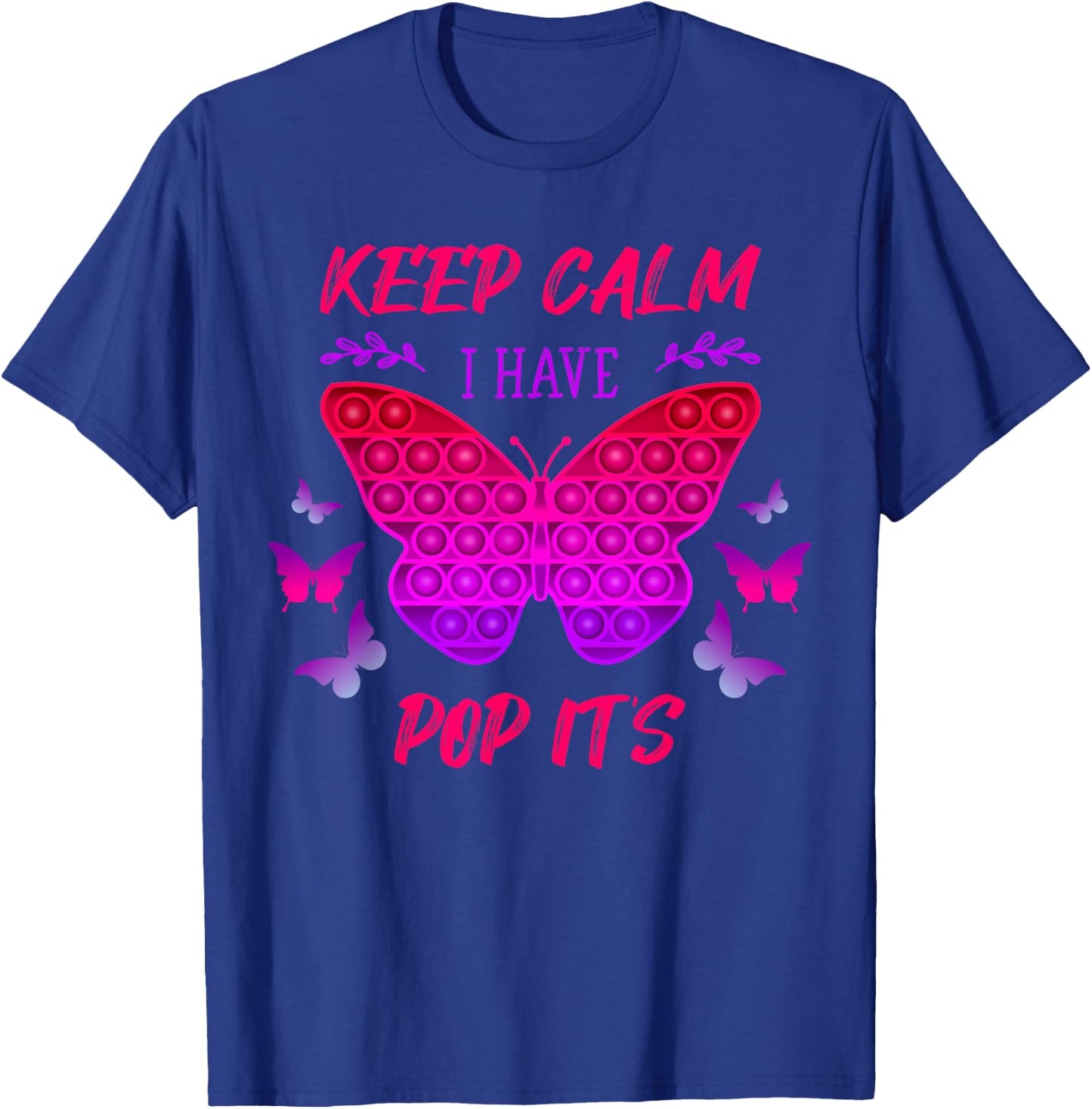 Fidget Toy Pop It for Girls Butterfly Fidget Toy T-Shirt - T-Shirt | Royal