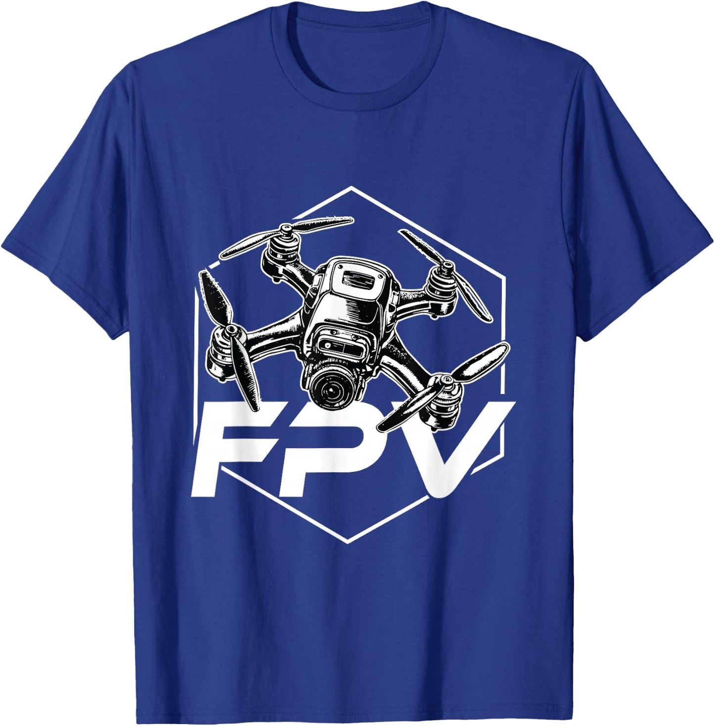 FPV Quadcopter RPV Pilot Drone Racing T-Shirt - T-Shirt | Royal