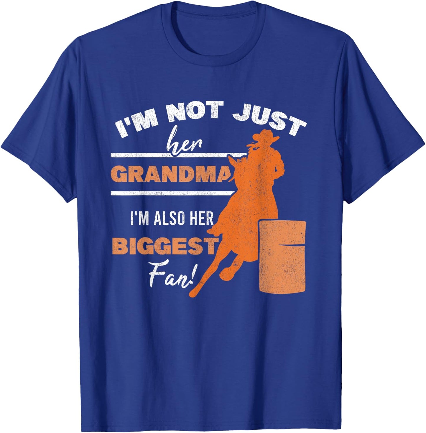 Barrel Racer Fan Grandma Grandmother Horse Barrel Racing T-Shirt - T-Shirt | Royal