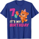 Teddy Bear Birthday Girl 7 Years Old T-Shirt - T-Shirt | Royal