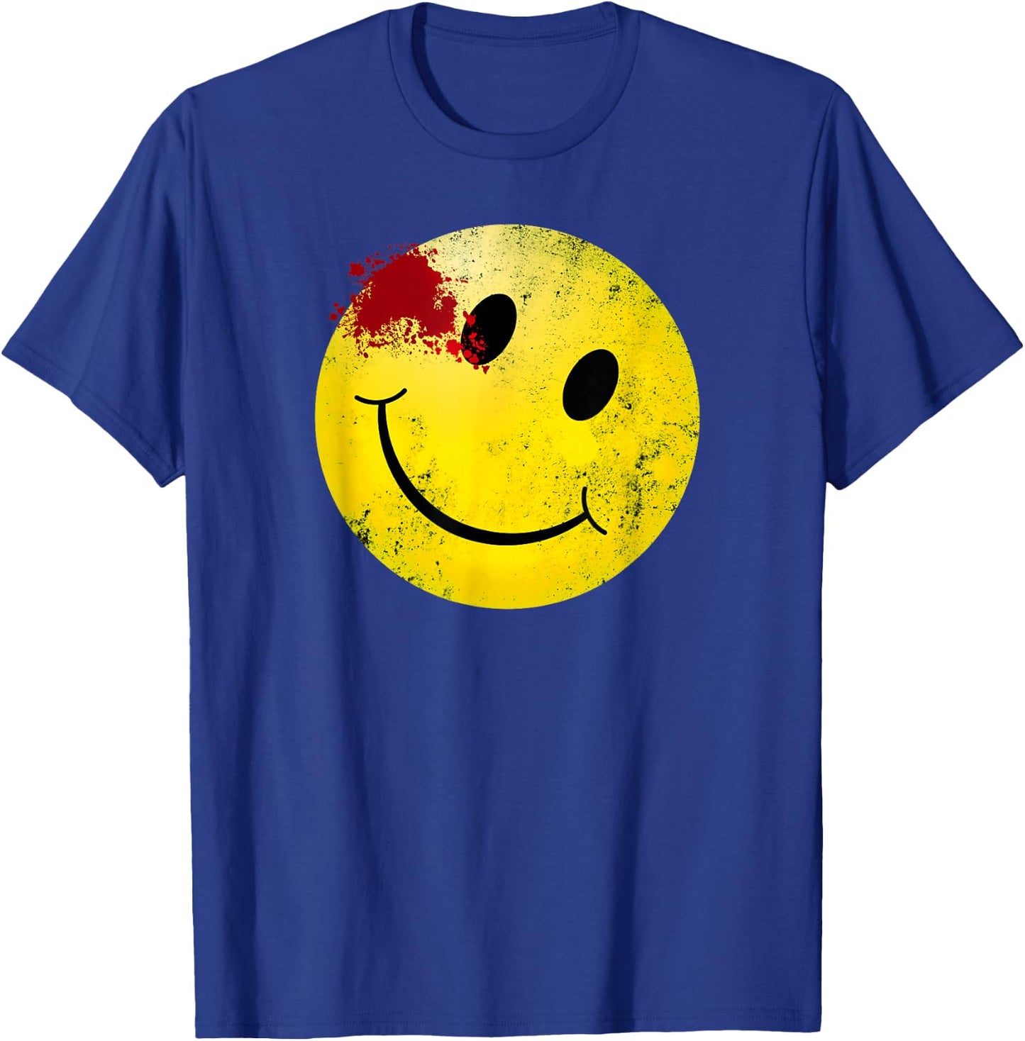 Bloody Smiling Face I Vintage Smile T-Shirt - T-Shirt | Royal