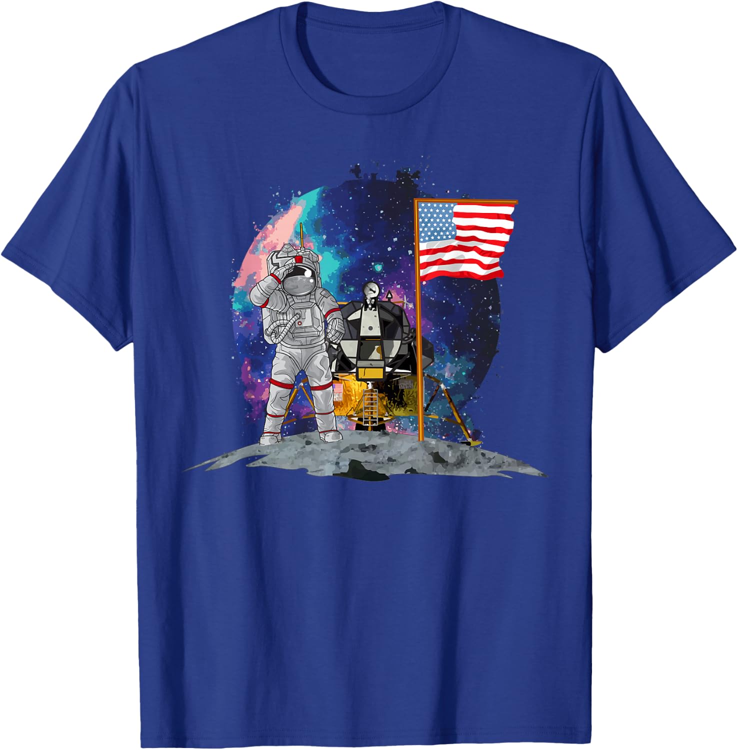 Moon Landing 50th Anniversary - US Astronaut on the Moon T-Shirt - T-Shirt | Royal