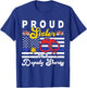 Sister Of A Deputy Sheriff Cute Flowers Proud Police Officer T-Shirt - T-Shirt | Royal