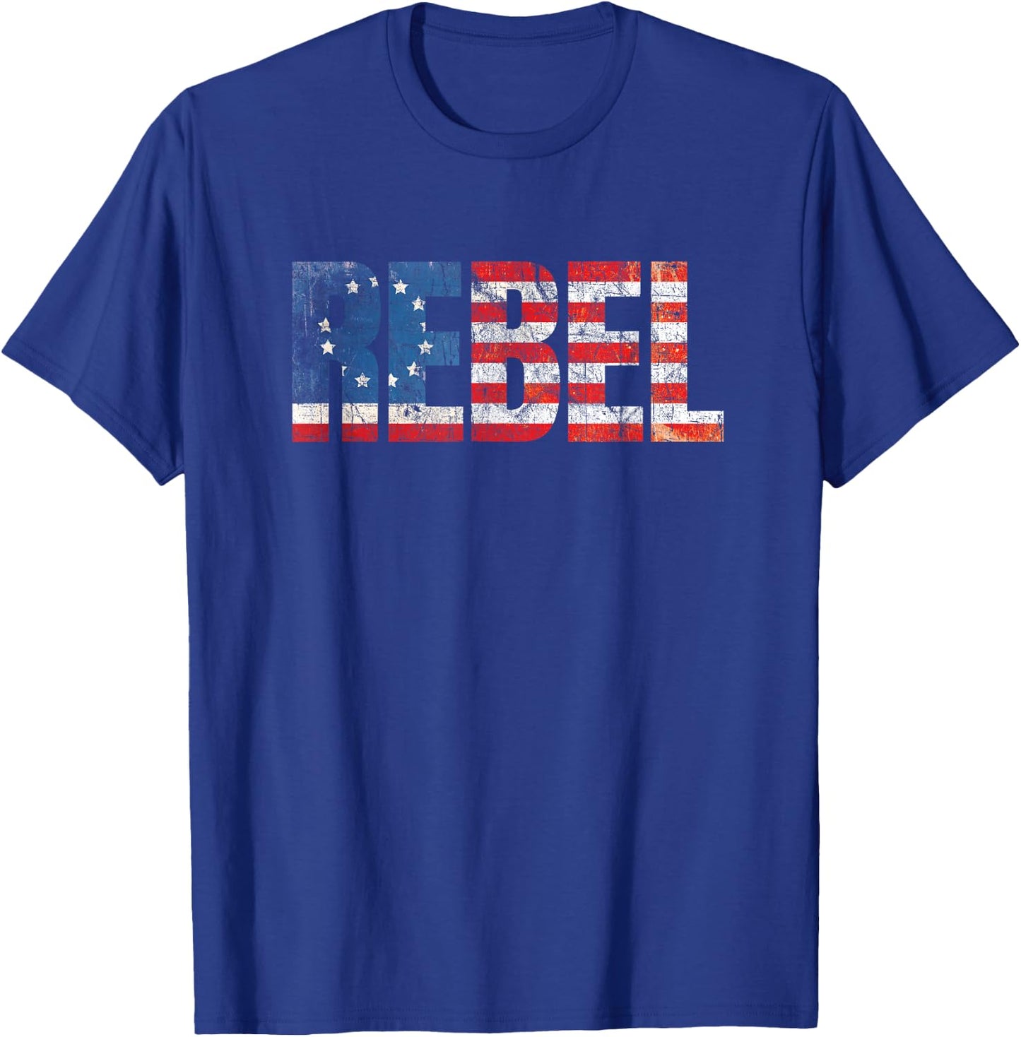 Rebel Betsy Ross American Flag 1776 Vintage Distressed T-Shirt - T-Shirt | Royal