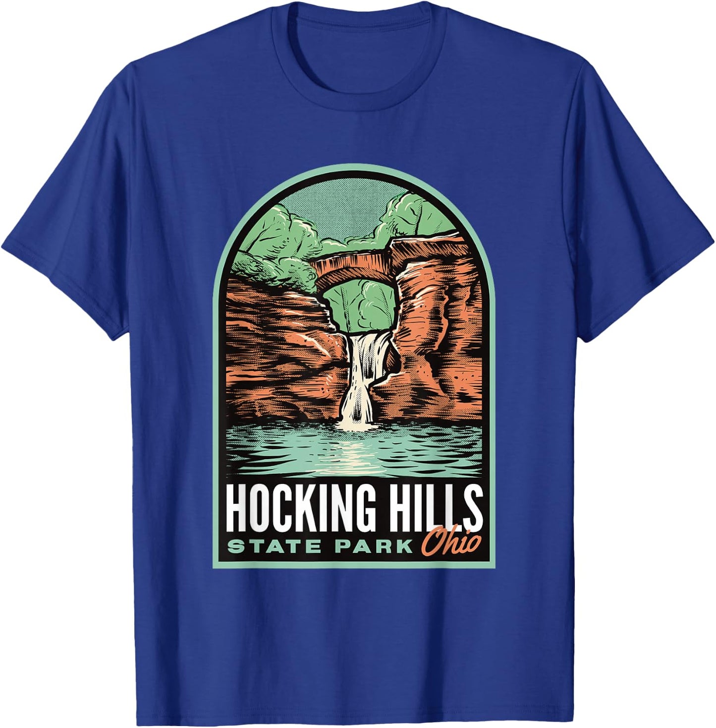 Hocking Hills State Park Ohio Vintage T-Shirt - T-Shirt | Royal