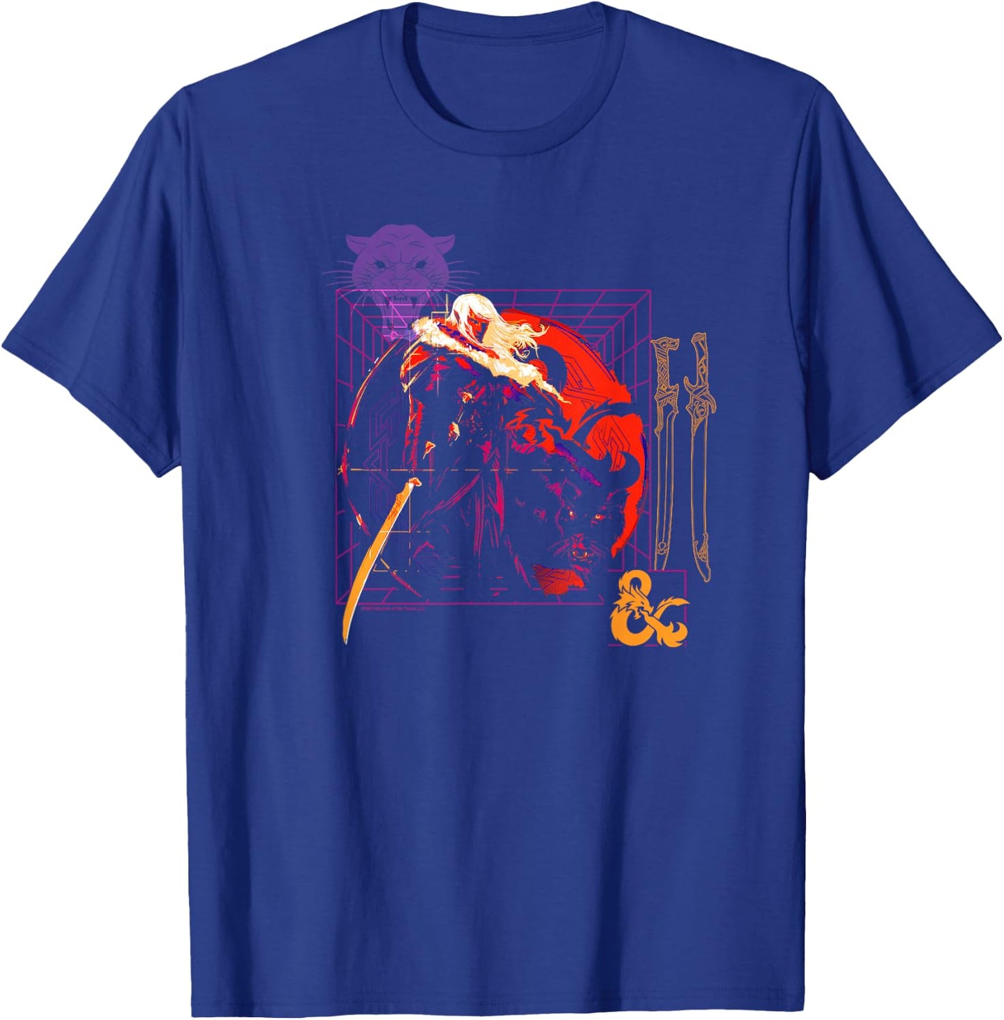Dungeons & Dragons Drizzt Do'Urden Technical Weapons Grid T-Shirt - T-Shirt | Royal