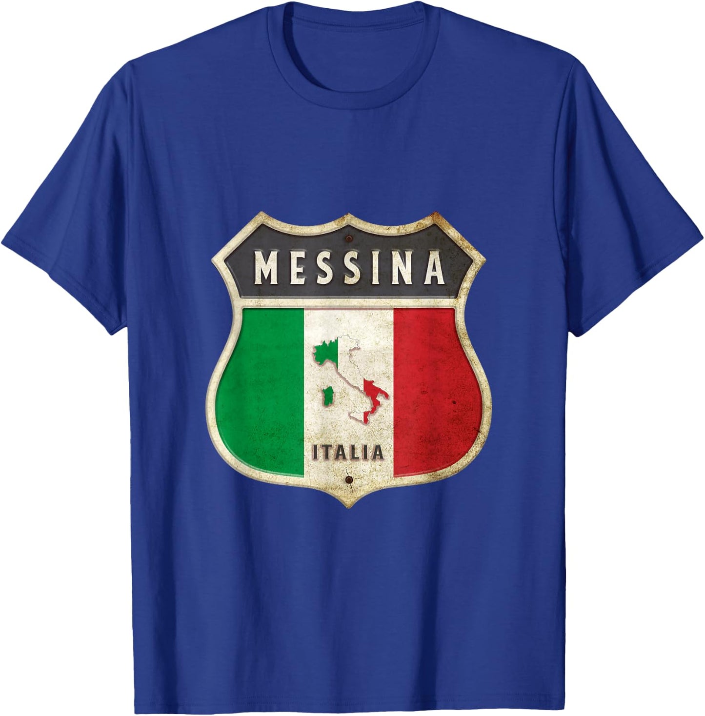 Messina Italy Sicily Coat of Arms Flag City / Gift T-Shirt - T-Shirt | Royal