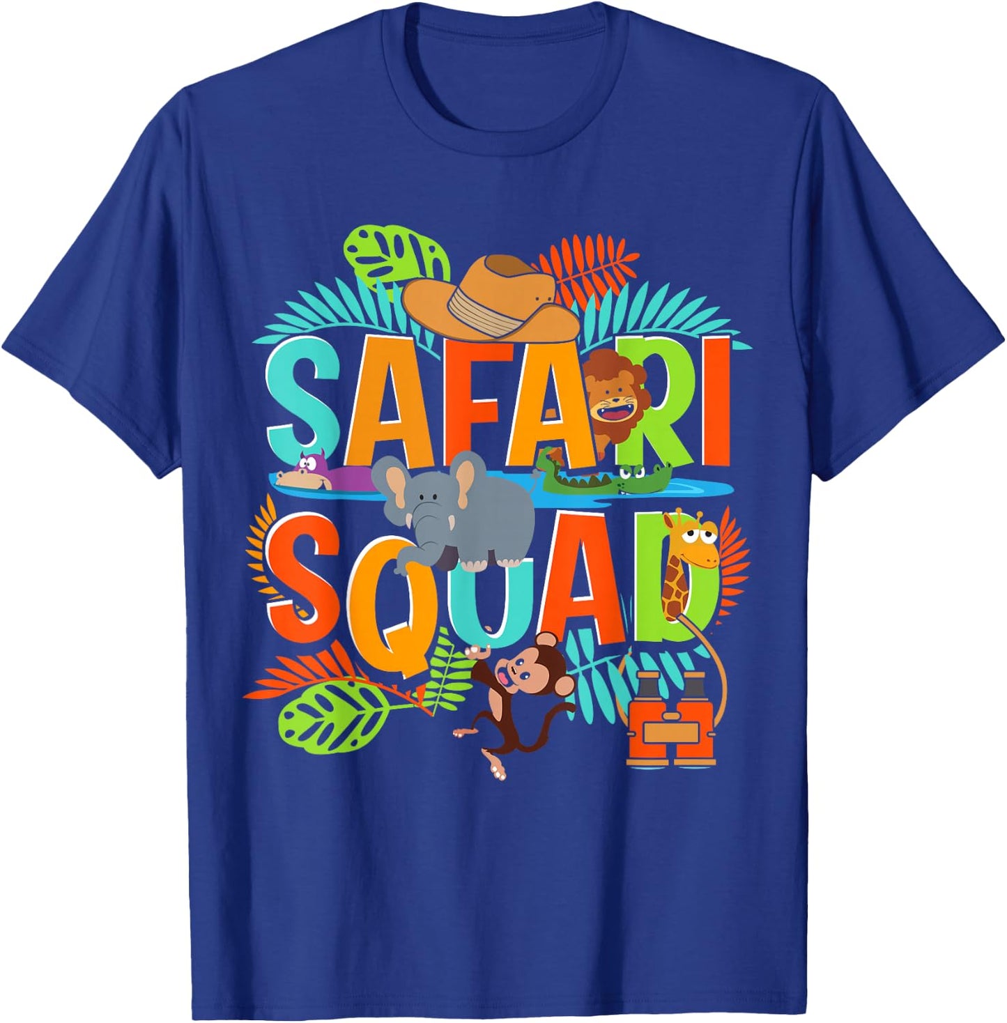 Safari Squad Zoo African Animals T-Shirt - T-Shirt | Royal